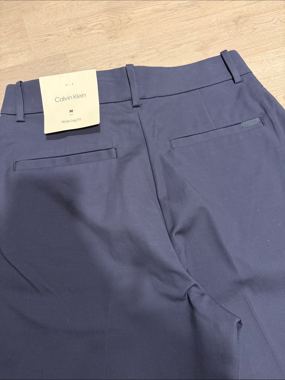 NWT Calvin Klein Navy Wide-Leg Women's Trousers - Picture 6 of 6